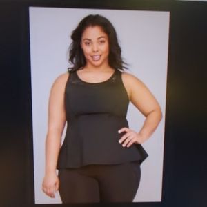 Livi active peplum wicking top